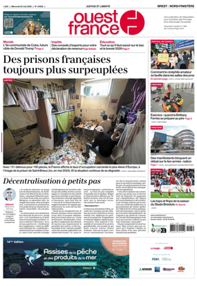 Cover of Ouest France (Nord-Finistere)