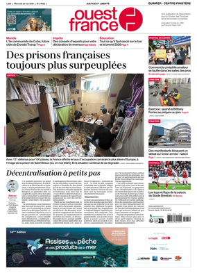 Cover of Ouest-France (Quimper Centre-Finistere)