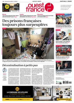 Cover of Ouest France (Saint-Malo)
