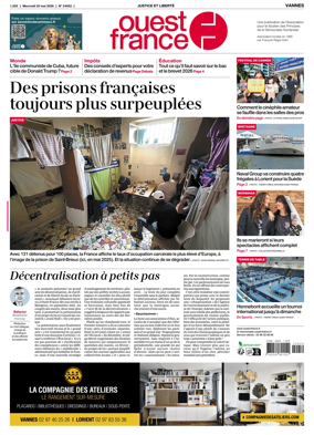 Cover of Ouest France (Vannes)