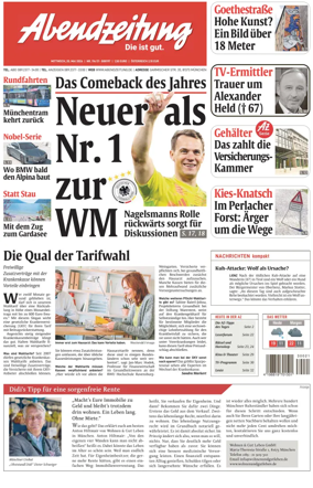 Cover of Abendzeitung Munchen