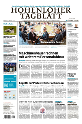 Cover of Hohenloher Tagblatt