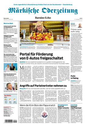 Cover of Markische Oderzeitung Eberswalde