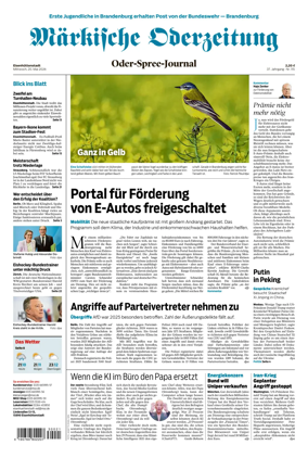 Cover of Markische Oderzeitung Eisenhuttenstadt