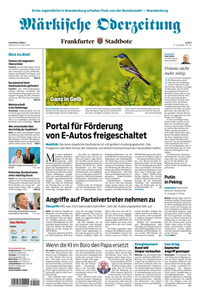Cover of Markische Oderzeitung Frankfurt (Oder)