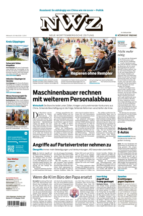 Cover of NWZ – Neue Wurttembergische Zeitung