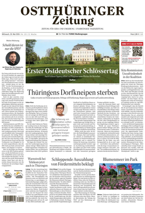 Cover of Ostthuringer Zeitung (Gera)