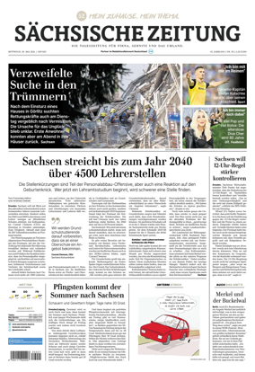 Cover of Sachsische Zeitung (Pirna Sebnitz)