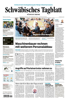 Cover of Schwabisches Tagblatt - Tubinger Chronik