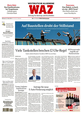 Cover of Westdeutsche Allgemeine Zeitung (Bottrop)