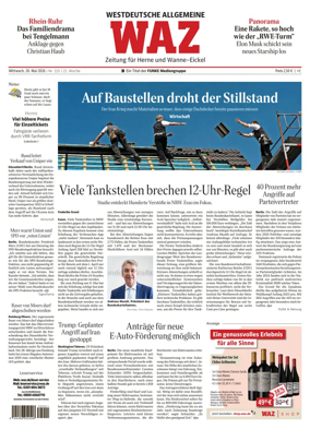 Cover of Westdeutsche Allgemeine Zeitung (Herne)