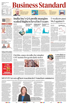 Cover of Business Standard