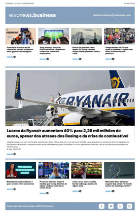 Cover of Euronews Business (Portuguese)