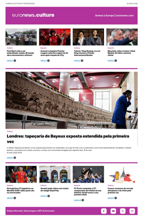 Cover of Euronews Culture and Sport (Portuguese)
