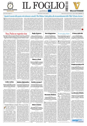 Cover of Il Foglio Quotidiano