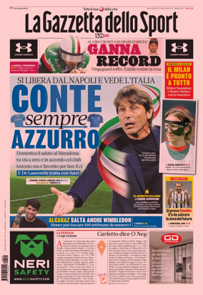 Cover of La Gazzetta dello Sport - Napoli