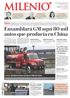 Cover of Milenio Edo de Mexico