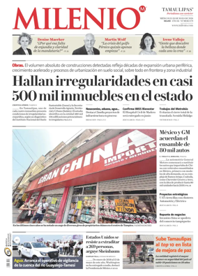 Cover of Milenio Tamaulipas