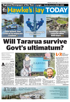 Cover of Hawke's Bay Today