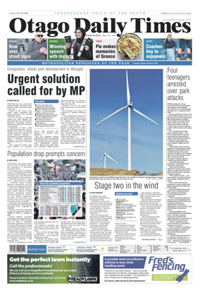 Cover of Otago Daily Times