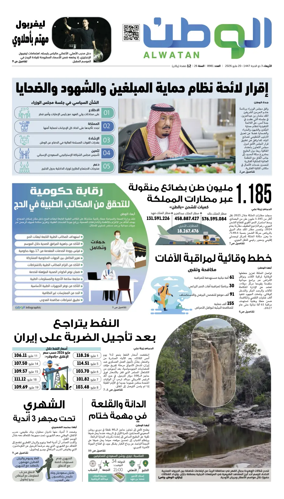 Cover of Al-Watan (Saudi)