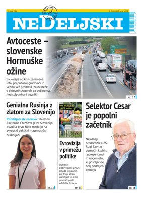 Cover of Nedeljski Dnevnik