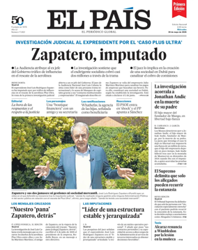 Cover of EL PAIS primera edicion
