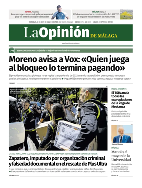 Cover of La Opinion de Malaga