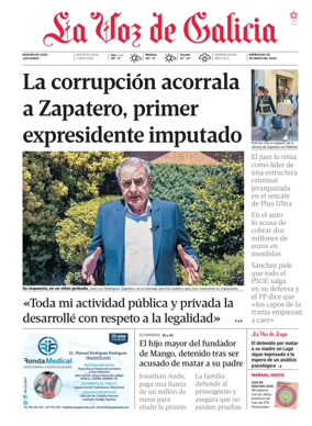 Cover of La Voz de Galicia (Lugo)
