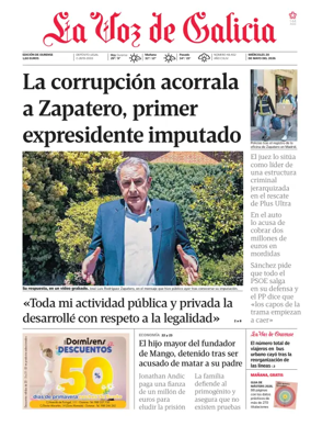 Cover of La Voz de Galicia (Ourense)