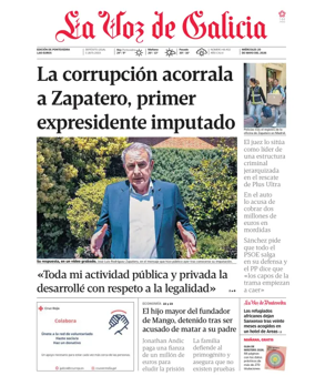 Cover of La Voz de Galicia (Pontevedra)