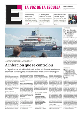 Cover of La Voz de Galicia (Santiago) - La Voz de la Escuela