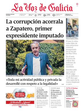 Cover of La Voz de Galicia (Santiago)
