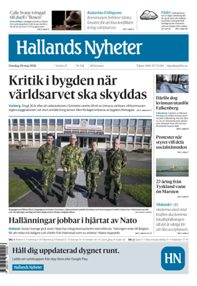 Cover of Hallands Nyheter