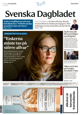 Cover of Svenska Dagbladet