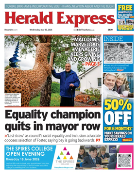 Cover of Herald Express (Torbay Brixham & South Hams Edition)