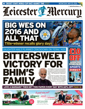 Cover of Leicester Mercury