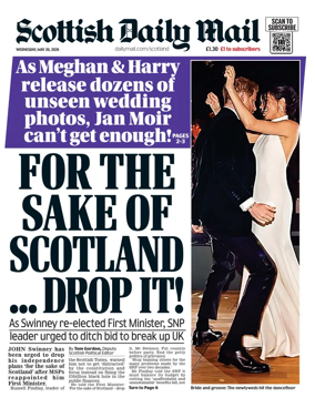 Cover of Scottish Daily Mail