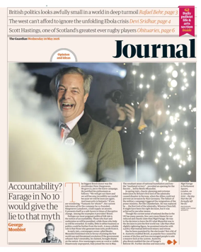 Cover of The Guardian e-paper Journal