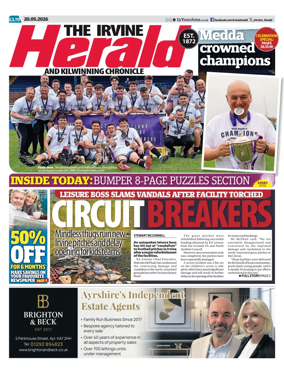 Cover of The Irvine Herald and Kilwinning Chronicle