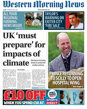 Cover of Western Morning News