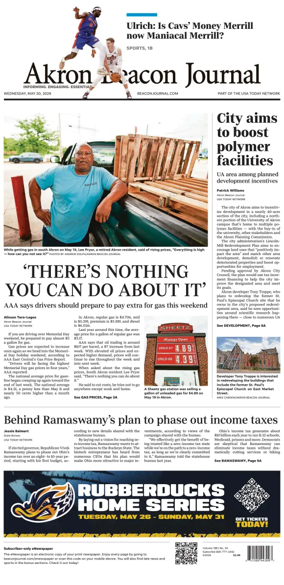 Cover of Akron Beacon Journal