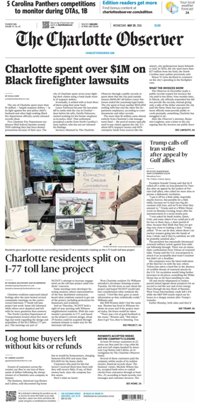 Cover of The Charlotte Observer