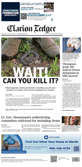 Cover of Clarion Ledger
