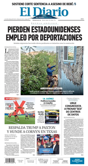 Cover of El Diario de El Paso