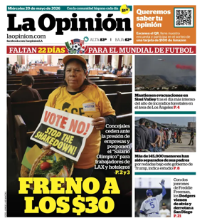 Cover of La Opinion