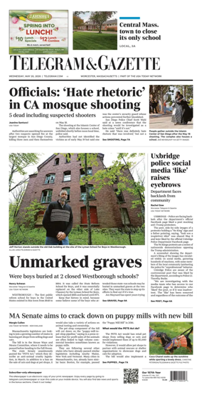 Cover of Telegram & Gazette