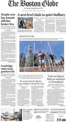 Cover of The Boston Globe