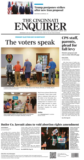 Cover of The Cincinnati Enquirer