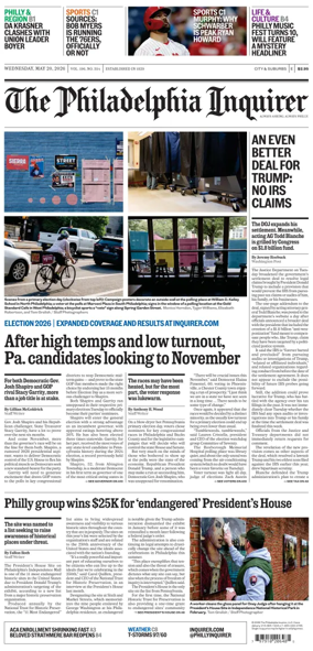 Cover of The Philadelphia Inquirer (South Jersey edition)